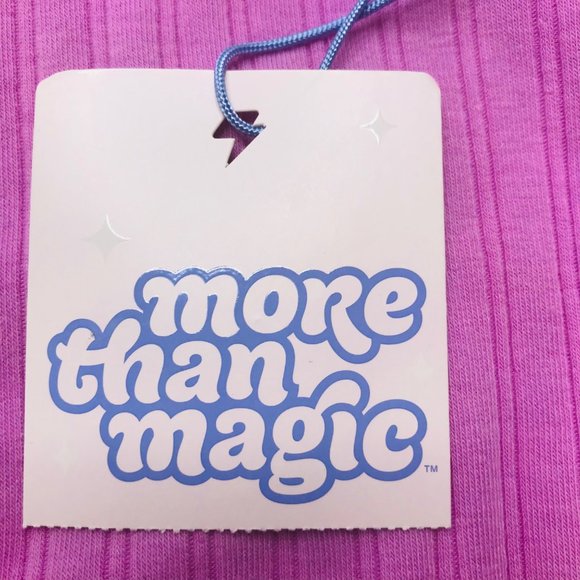 More Than Magic Girl's Size Medium 7-8 Sleeveless Ribbed Tank Pale Magenta New - Picture 3 of 11